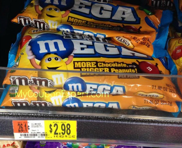 M&M BIG BAGS just $.49 each at Walmart starting Thursday with price match!!