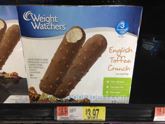 Wait WHAT?!  Weight Watchers Ice Cream Boxes for just $.49 starting Thursday at Walmart!!