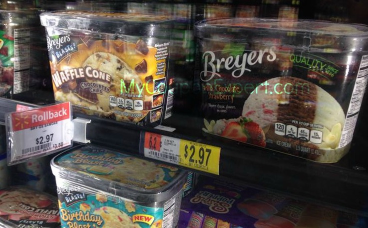 FREE Breyers Ice Cream at Walmart when price matching Publix BOGO!!