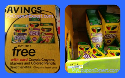 Just $.64 for Crayola Markers or Colored Pencils at Walmart by price matching!!