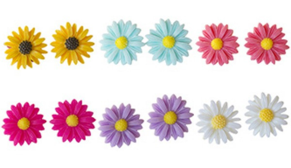 Flower Stud Earrings Only $4.95 – Multiple Color Choices