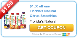 New Printable Coupon: $1.00 off one Florida’s Natural Citrus Smoothies