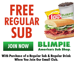 Free Regular Sub from Blimpie