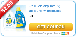 HOT Printable Coupon: $2.00 off Any Two All Laundry Products