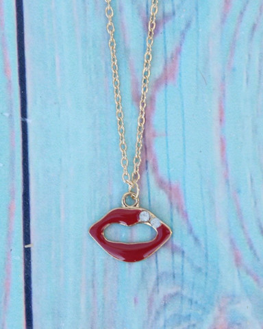 Kissy Lips Necklace Only $4.99