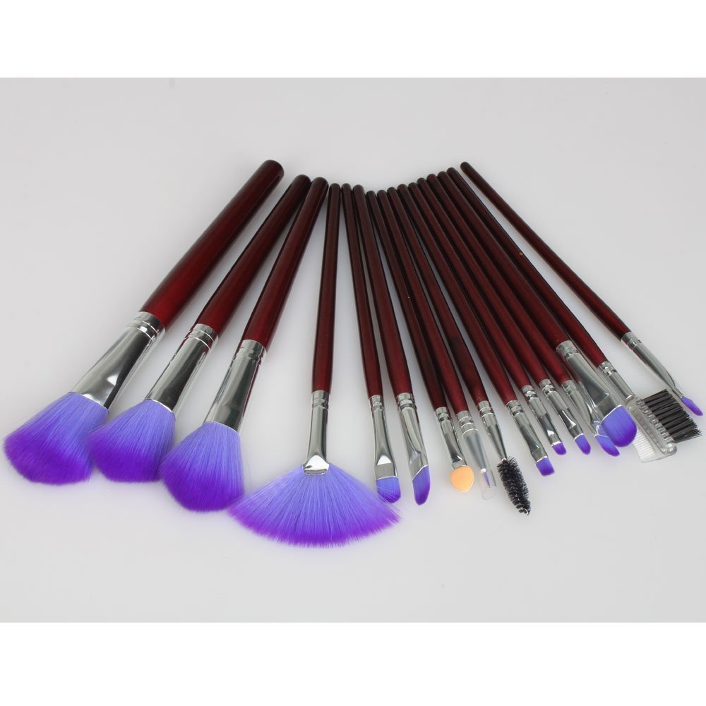 16 Piece Professional Makeup Brush Set with Case Only $7.75 – 78% Savings