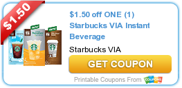 New Printable Coupon: $1.50 off ONE (1) Starbucks VIA Instant Beverage