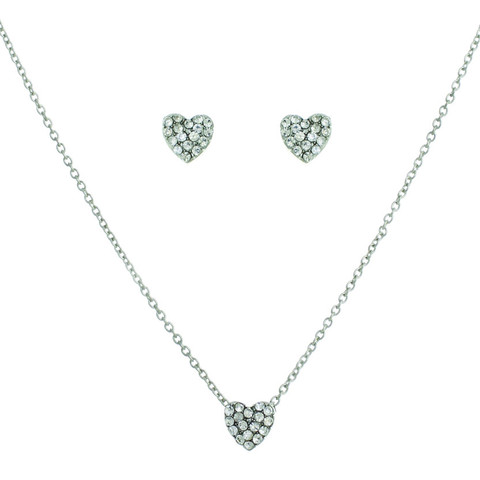 Delicate Heart Necklace and Earring Set Only $7.95