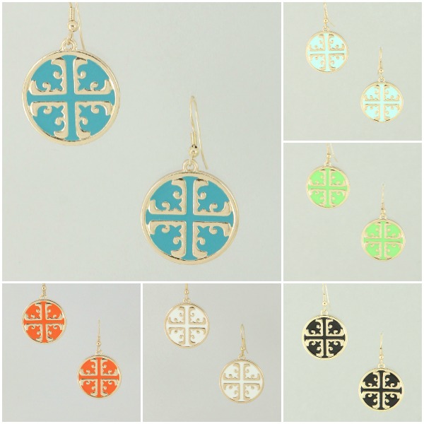 Closeout on Emblem Earrings – Only $6.99