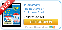 New Printable Coupon: $1.50 off any Infants’ Advil or Children’s Advil