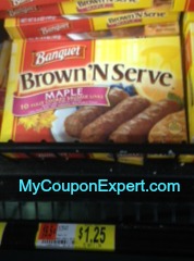 Banquet Brown’N Serve Breakfast Sausage Only $0.63 at Walmart Until 9/16