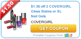 New Printable Coupon: $1.50 off 2 COVERGIRL Gloss Balms or XL Nail Gels
