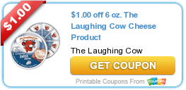 New Printable Coupon: $1.00 off 6 oz. The Laughing Cow Cheese Product