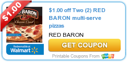 New Printable Coupon: $1.00 off Two (2) RED BARON multi-serve pizzas