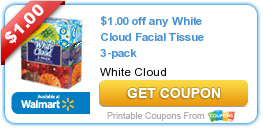 New Printable Coupon: $1.00 off any White Cloud Facial Tissue 3-pack