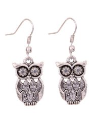 Tibetan Silver Owl Earrings Only $3.84 Shipped