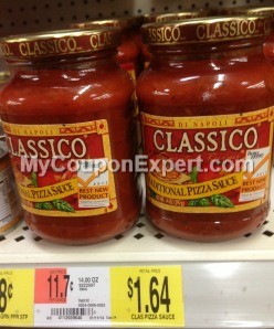 Walmart Hot Deal Alert! Classico Pizza Sauce Only $0.45 Until 10/1