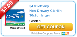 New Printable Coupon: $4.00 off any Non-Drowsy Claritin 30ct or larger