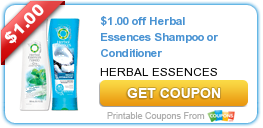 New Printable Coupon: $1.00 off Herbal Essences Shampoo or Conditioner