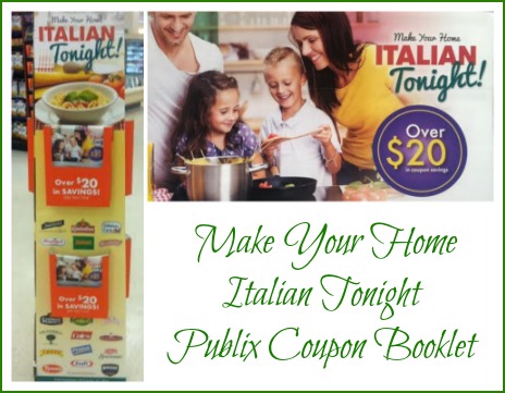 New Coupon Booklet at Publix!  Make Your Home Italian Tonight!