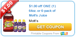New Printable Coupons – Mott’s Juice, Newman’s Own, Sparkle, and MORE