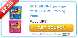 New Printable Coupon: $2.25 off ONE package of PULL-UPS Training Pants