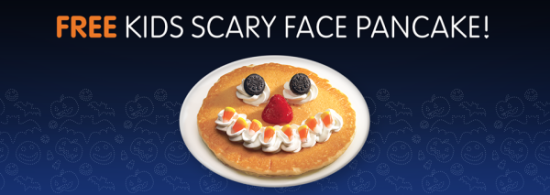 FREE Kids Scary Face Pankcake at IHOP October 31st