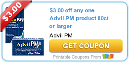 New Printable Coupons: $3.00 off any one Advil PM product 80ct or larger