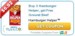 New Printable Coupon: Buy 3 Hamburger Helper, Get Free Ground Beef