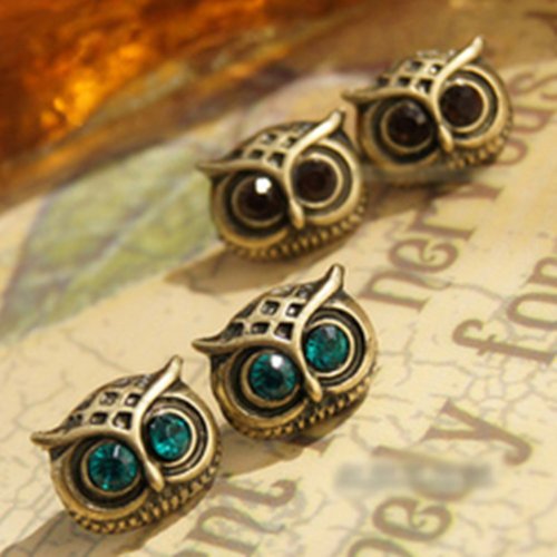 Two Pairs of Art Deco Owl Earrings Only $2.99 Shipped