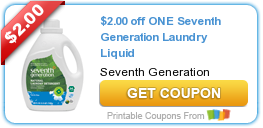 New Printable Coupon: $2.00 off ONE Seventh Generation Laundry Liquid