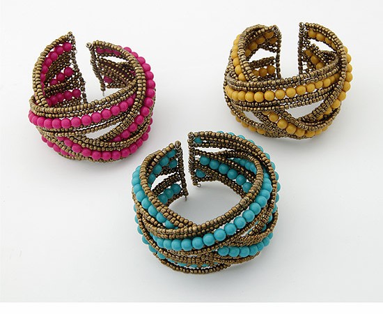 Braided Beaded Cuff Only $4.50 – Close Out Pricing (Savings of 85%!!)
