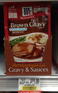 Publix Hot Deal Alert! McCormick Brown Gravy Packages Only $0.23 Until 11/16