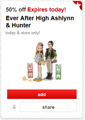 Ever After High Ashlynn & Hunter Only $10.50 at Target (Today Only)