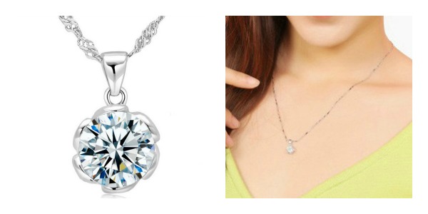 Dazzling Swarovski Crystal Flower Pendant Necklace Only $5.99 – 88% Savings