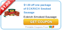 New Printable Coupon: $1.00 off one package of ECKRICH Smoked Sausage