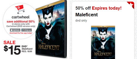 *HOT* Maleficent DVD Only $7.50 at Target (Today Only)
