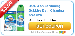 New Printable Coupon: BOGO on Scrubbing Bubbles Bath Cleaning products