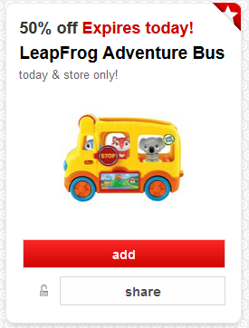 LeapFrog Adventure Bus Only $7.00 at Target (Today Only)