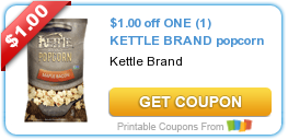 New Printable Coupon: $1.00 off ONE (1) KETTLE BRAND popcorn