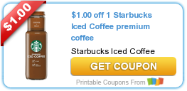 New Printable Coupon: $1.00 off 1 Starbucks Iced Coffee Premium Coffee