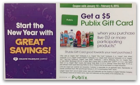 Publix Gift Card offer when you buy Colgate / Palmolive!  Check it out!