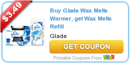 New Printable Coupon: Buy Glade Wax Melts Warmer, get Wax Melts Refill