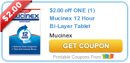 New Printable Coupons: Mucinex, Crest, Sundown, Speed Stick, and MORE!