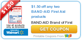 Hot New Printable Coupon: $1.50 off any two BAND-AID First Aid products