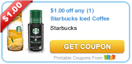 Hot New Printable Coupon: $1.00 off any (1) Starbucks Iced Coffee