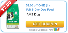 Hot New Printable Coupon: $2.00 off ONE (1) IAMS Dry Dog Food