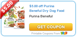 Hot New Printable Coupon: $5.00 off Purina Beneful Dry Dog Food