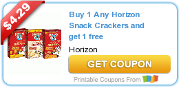 HOT New Printable Coupon: Buy 1 Any Horizon Snack Crackers and get 1 free
