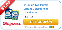 Hot New Printable Coupon: $1.00 off two Purex Liquid Detergent or UltraPacks